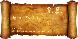 Ugrai Evelin névjegykártya